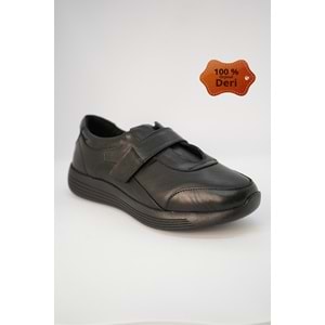 Forex Tam Ortopedik İçi Dışı Hakiki Deri Hafif Kadın Ayakkabı - Siyah - 40