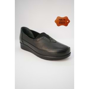 Kristal Mr.07 Tam Ortopedik İçi Dışı Hakiki Deri Kadın Ayakkabı - Siyah - 40