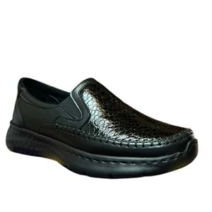 Kristal Dim.1212 Tam Ortopedik İçi Dışı Hakiki Deri Ekstra Hafif Rugan Kadın Ayakkabı - Siyah - 36