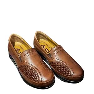 Kristal Mr.08 Tam Ortopedik İçi Dışı Hakiki Deri Kemik Çıkıntısı İçin Kadın Ayakkabı - Taba - 36