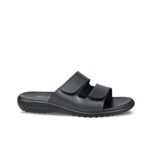 Ceyo Palermo-8 Tam Ortopedik Hafızalı Taban Kadın Terlik - Siyah - 37