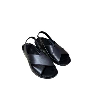 Hakiki Deri Kadın Sandalet Kr.06 - Siyah - 37