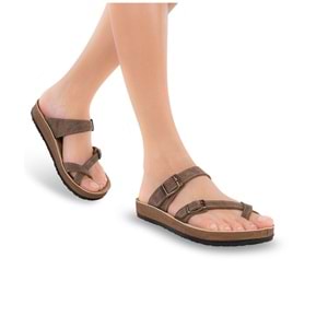 Muya Anny Parmak Arası Kadın Terlik - Vizon - 40