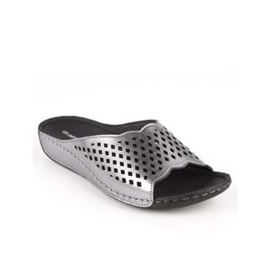 Muya Flynn Anatomik Tabanlı Kadın Terlik - Kurşun - 38