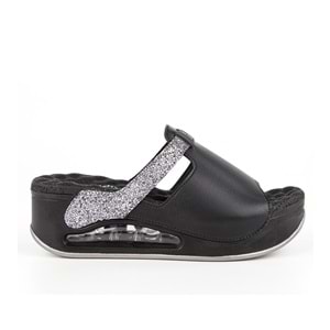 Muya Libra Airmax Tabanlı Kadın Terlik - Siyah - 36