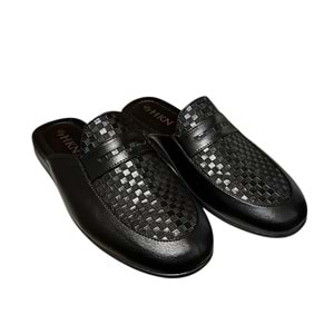 Kristal Hkn.03 Misafir Ev Çeyiz Ve Damat Terliği - Siyah - 45