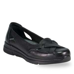 Forelli Anya Tam Ortopedik Hakiki Deri Kadın Yazlık Ayakkabı - Siyah - 37