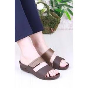 Ceyo Venedik-15 Tam Ortopedik Kadın Terlik - Kahverengi - 38