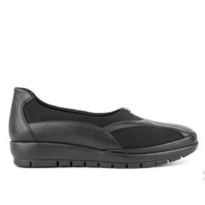 Muya Yoda 6 Nokta Ortopedik Taban Topuk Dikeni Kemik Çıkıntısına Uygun Deri Kadın Ayakkabı - Siyah - 36