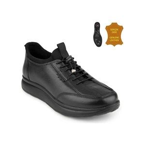 Muya Pukavy 6 Nokta Anatomik Taban Topuk Dikeni Hakiki Deri Kadın Bot - Siyah - 40