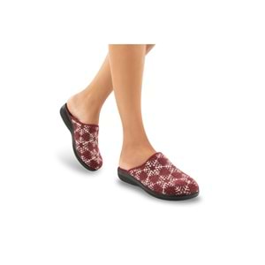 Muya Comma Ortopedik Taban Kadın Ev Terliği - Bordo - 37