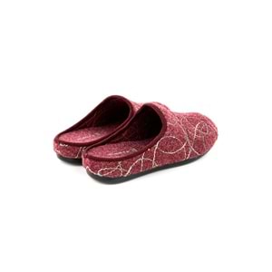 Muya Peto Ortopedik Taban Kadın Ev Terliği Siyah - Bordo - 36