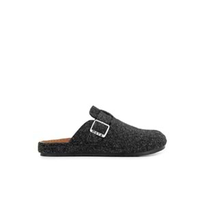 Muya Ranta Ortopedik Taban Kışlık Erkek Ev Terliği - Füme - 40