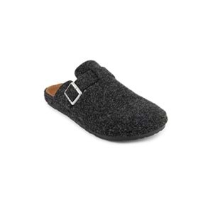 Muya Ranta Ortopedik Taban Kışlık Erkek Ev Terliği - Füme - 40