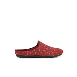 Muya Bilis Ortopedik Taban Kapalı Kışlık Kadın Ev Terliği - Bordo - 40