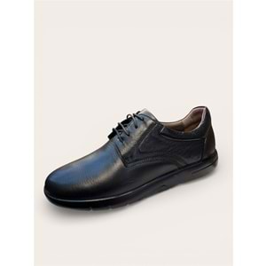 Kristal Dim.255 Tam Ortopedik Geniş Kalıp İçi Dışı Hakiki Deri Erkek Ayakkabı - Siyah - 40