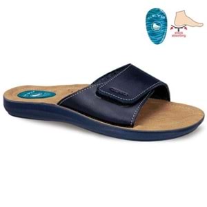 Ceyo 6100-22 Cırtlı Erkek Ortopedik Terlik - Siyah - 40