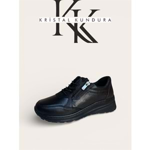Kristal Dr.274 Tam Ortopedik Hakiki Deri Kadın Ayakkabı - Siyah - 40