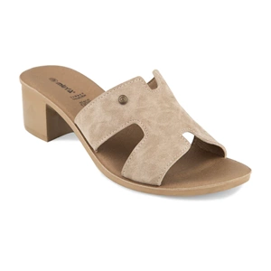 Muya İliyonse Tam Ortopedik Ökceli Kadın Terlik - Krem - 40