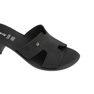 Muya İliyonse Tam Ortopedik Ökceli Kadın Terlik - Siyah - 40