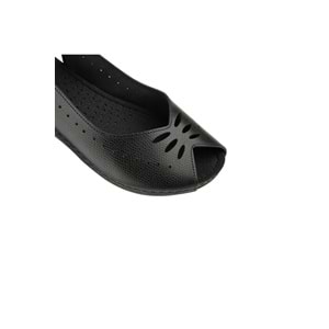 muya knotted tam ortopedik kadın sandalet - Siyah - 38