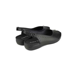 muya knotted tam ortopedik kadın sandalet - Siyah - 38