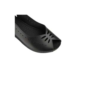 muya knotted tam ortopedik kadın sandalet - Siyah - 40