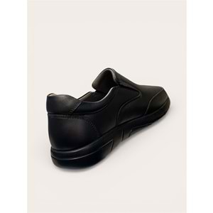 Kristal Dim.254 Tam Ortopedik İçi Dışı Hakiki Deri Extra Geniş Kalıp Erkek Ayakkabı - Siyah - 41