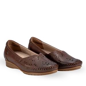 Forelli Panny Tam Ortopedik İçi Dışı Hakiki Deri Yazlık Ayakkabı - Forelli - Panny - Taba - 40