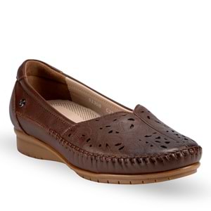 Forelli Panny Tam Ortopedik İçi Dışı Hakiki Deri Yazlık Ayakkabı - Forelli - Panny - Taba - 40