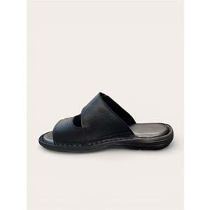 Kristal Kr.336 Tam Ortopedik Cırtlı Erkek Terlik - Kristal - Kr.336 - Siyah - 41