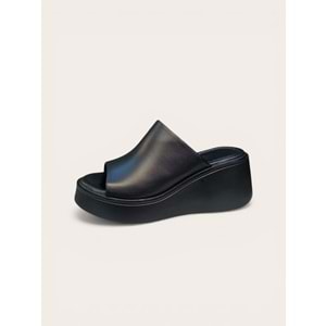 Kristal Bel.1700 Hakiki Deri Kadın Terlik - Kristal - Bel.1700 - Siyah - 40