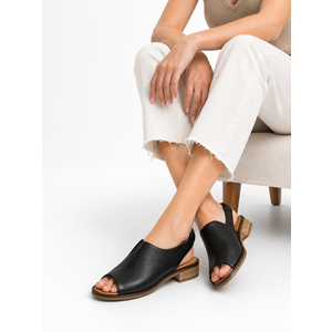 Kristal Bel.26308 Tam Ortopedik İçi Dışı Deri Kadın Sandalet - Kristal - Bel.26308 - Siyah - 36