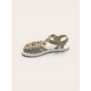 Kristal E.J-9006-1 Tam Ortopedik Önü Kapalı Plaj Sandaleti - Kristal - En.J-9006-1 - Vizon - 40