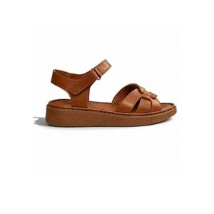 Kristal Mtf.11 Tam Ortopedik Hakiki Deri Kadın Sandalet - Taba - 40