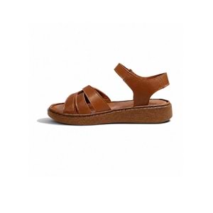 Kristal Mtf.11 Tam Ortopedik Hakiki Deri Kadın Sandalet - Taba - 40