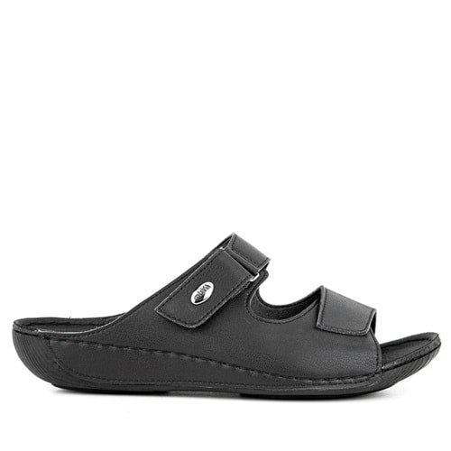 Muya Sigma Anatomik Taban Çift Bantlı Kadın Terlik - Siyah - 35