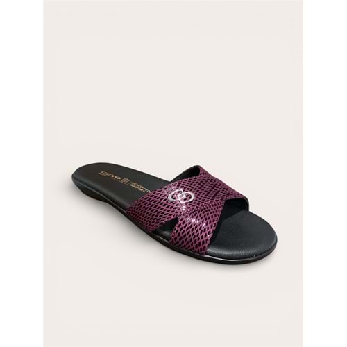 Ceyo 9827-8 Tam Ortopedik Hafızalı Taban Ekstra Yumuşak Kadın Terlik - Bordo - 40