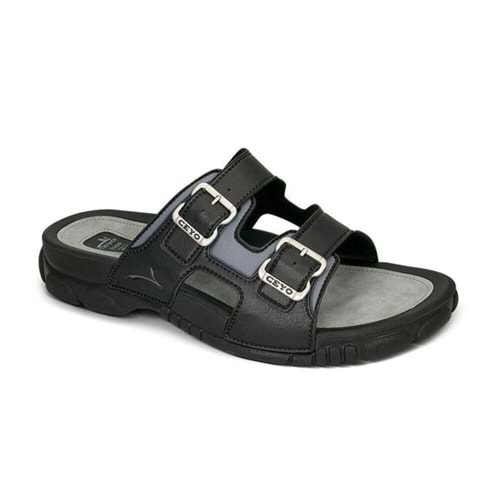 Ceyo 3200 Tam Ortopedik Çift Bantlı Erkek Terlik - Siyah - 43