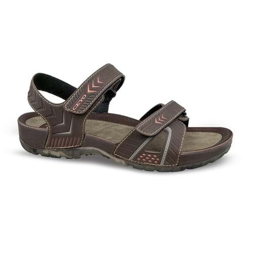 Ceyo 9829 Tam Ortopedik Erkek Sandalet - Kahverengi - 44