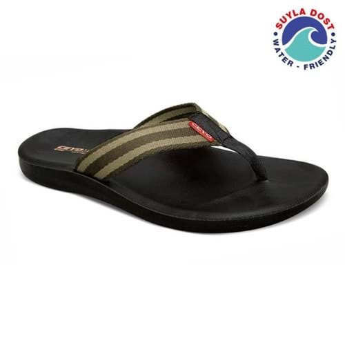 Ceyo 6100-13 (40-46) Tam Ortopedik Parmak Arası Erkek Terlik - Haki - 40