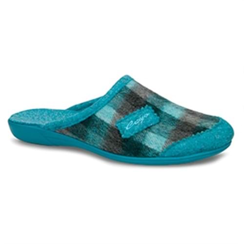 Ceyo 9866-20 Tam Ortopedik Ses Yapmaz Kadın Ev Terliği - Turkuaz - 40