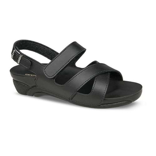 Ceyo Venedik-8 Tam Ortopedik Kadın Sandalet - Siyah - 40