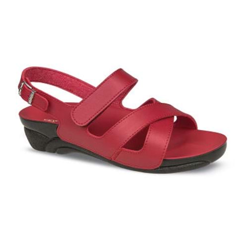 Ceyo Venedik-8 Tam Ortopedik Kadın Sandalet - Kırmızı - 36