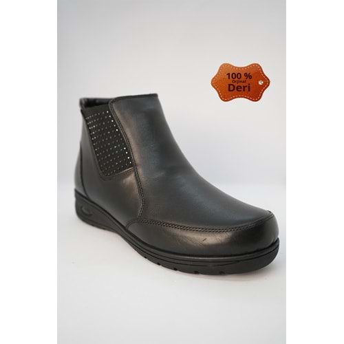 Kristal Dr.280 Tam Ortopedik Hakiki Deri Sıcak Astar Kadın Bot - Dr.280 - Siyah - 40