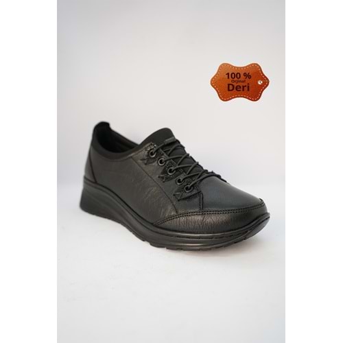 Kristal Dr.283 Tam Ortopedik Hakiki Deri Kadın Ayakkabı - Siyah - 40