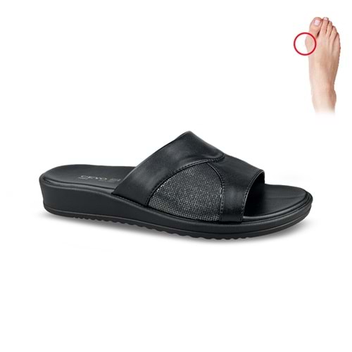 Ceyo 9984-4 Tam Ortopedik Kadın Terlik - Ceyo - 9984-4 - Siyah - 37