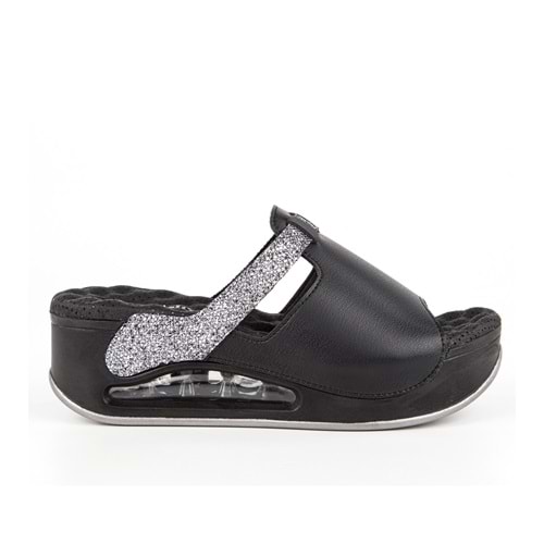 Muya Libra Airmax Tabanlı Kadın Terlik - Siyah - 36