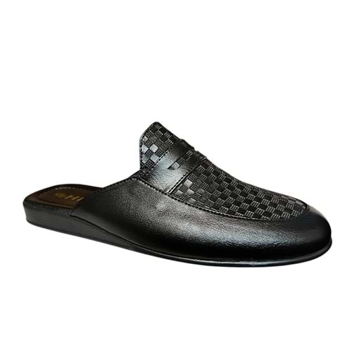 Kristal Hkn.03 Misafir Ev Çeyiz Ve Damat Terliği - Siyah - 45