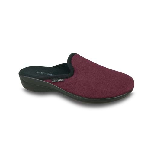 Ceyo Ramona-25 Tam Ortopedik Sıcak Tutan Polar Terlik - Bordo - 37